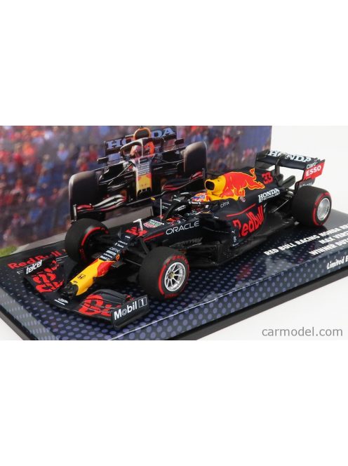 Minichamps - Red Bull F1 Rb16B Honda Ra620H Team Aston Martin N 33 Winner Holland Gp World Champion 2021 Max Verstappen Matt Blue Yellow Red