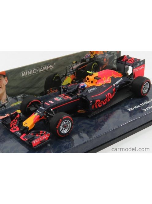 Minichamps - Red Bull F1 Rb12 Tag Heuer N 33 3Rd German Gp 2016 Max Verstappen Matt Blue Red Yellow