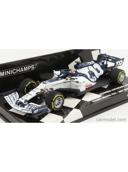 Minichamps - Alpha Tauri F1 At01 Honda Ra620H Team Alpha Tauri F1 N 38 Test Abu Dhabi 2020 Y.Tsunoda White Blue