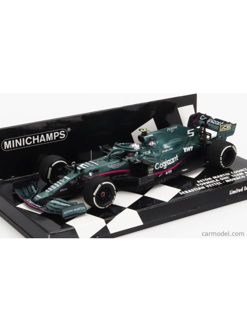 Minichamps - Aston Martin F1 Amr21 Mercedes M12 Eq Power+ Team Cognizant Formula One N 5 5Th Monaco Gp 2021 Sebastian Vettel Green