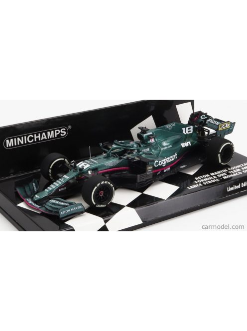 Minichamps - Aston Martin F1 Amr21 Mercedes M12 Eq Power+ Team Cognizant Formula One N 18 Monaco Gp 2021 Lance Stroll Green