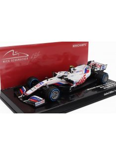   Minichamps - HAAS F1  VF-21 FERRARI 065/6 TEAM URALKALI N 47 BELGIUM GP 2021 MICK SCHUMACHER WHITE BLUE RED