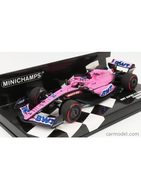 Minichamps - Renault F1 A522 Team Alpine Bwt N 14 Bahrain Gp 2022 Fernando Alonso Pink Blue