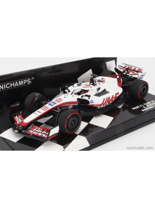 Minichamps - Haas F1 Vf-22 Ferrari Team Haas N 20 5Th Bahrain Gp 2022 Kevin Magnussen White Black Red