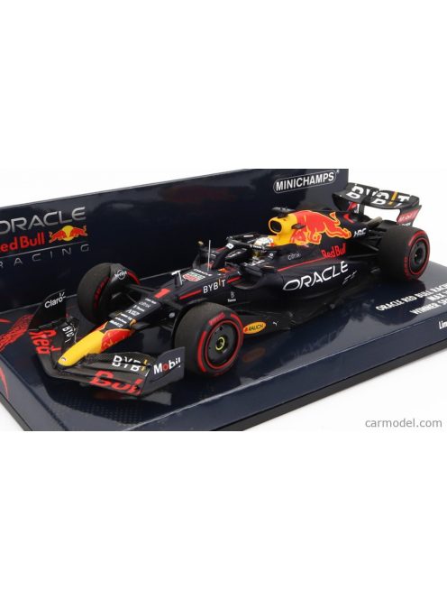 Minichamps - Red Bull F1 Rb18 Team Oracle Red Bull Racing N 1 Winner Spanish Gp World Champion 2022 Max Verstappen Matt Blue Yellow Red