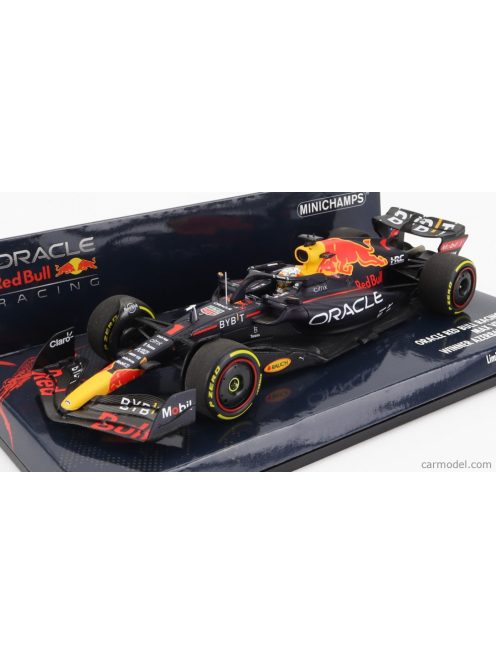 Minichamps - Red Bull F1 Rb18 Team Oracle Red Bull Racing N 1 World Champion Winner Azerbaijan Gp 2022 Max Verstappen Matt Blue Yellow Red