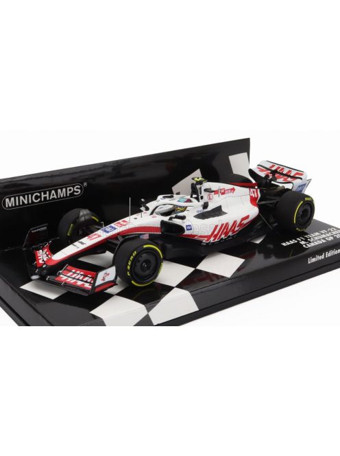 Minichamps - HAAS F1  VF-22 FERRARI TEAM HAAS N 47 CANADA GP 2022 MICK SCHUMACHER WHITE BLACK RED