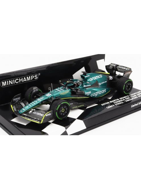 Minichamps - ASTON MARTIN F1 AMR22 TEAM ARAMCO COGNIZART N 18 SINGAPORE GP 2022 LANCE STROLL GREEN BLACK