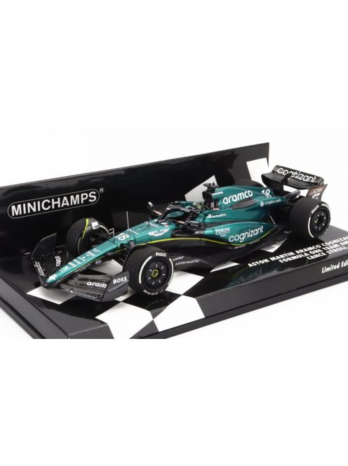 Minichamps - ASTON MARTIN F1  AMR23 TEAM ARAMCO COGNIZANT N 18 SEASON 2023 LANCE STROLL GREEN