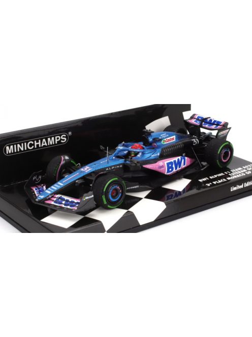 Minichamps - ALPINE F1  A523 TEAM BWT ALPINE N 31 3rd MONACO GP 2023 ESTEBAN OCON BLUE PINK