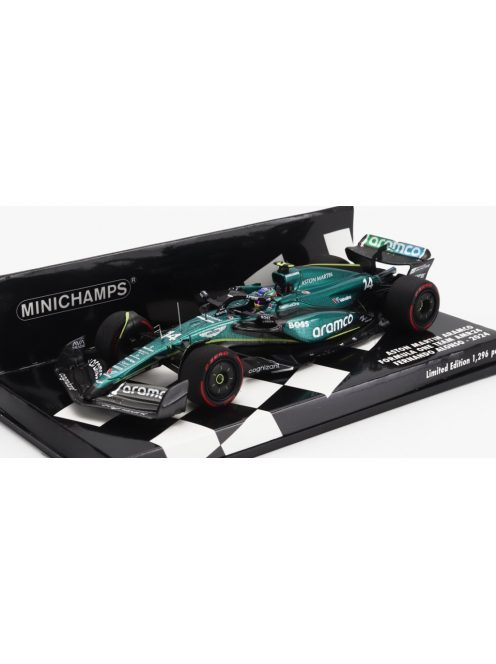 Minichamps - ASTON MARTIN F1  AMR24 TEAM ARAMCO COGNIZANT N 14 SEASON 2024 FERNANDO ALONSO GREEN BLACK