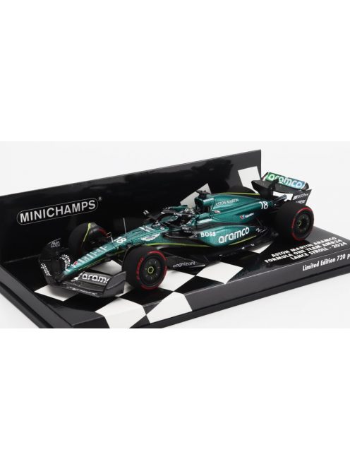 Minichamps - ASTON MARTIN F1  AMR24 TEAM ARAMCO COGNIZANT N 18 SEASON 2024 LANCE STROLL GREEN BLACK