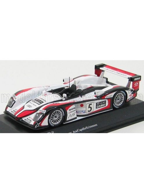 Minichamps - AUDI R8 3.6L TURBO V8 TEAM GOH AUDI SPORT JAPAN N 5 WINNER 24h LE MANS 2004 T.KRISTENSEN - S.ARA - R.CAPELLO WHITE RED