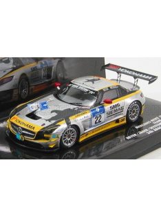   Minichamps - MERCEDES BENZ SLS AMG GT3 N 22 24h NURBURGRING 2011 HEYER - JAGER - SEYFFARTH - BLEEKEMOLEN SILVER YELLOW BLACK