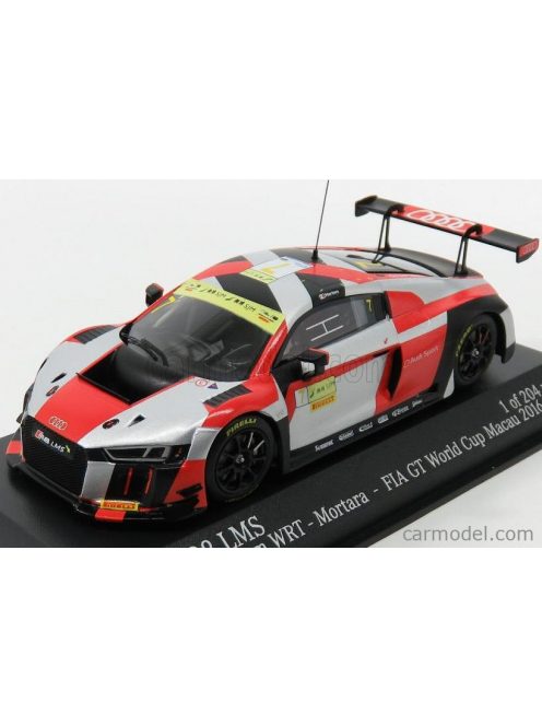 Minichamps - Audi R8 Lms Team Wrt N 7 Fia Gt World Cup Macau 2016 E.Mortara Silver Red