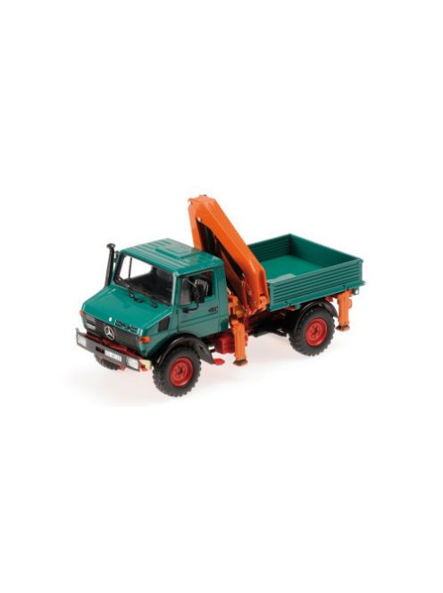 Minichamps - 1:43 Mercedes-Benz Unimog 1300 L - Kipper Mit Ladekran' - Green L.E. 1008 Pcs.