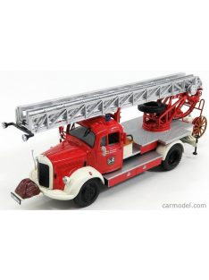   Minichamps - Mercedes Benz L3500 Dl17 Truck Scala Feuerwehr Bensheim 1950 Red Silver