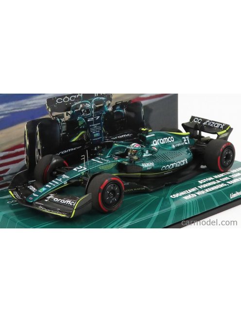 Minichamps - Aston Martin F1 Amr22 Team Aramco Cognizart N 27 Bahrain Gp 2022 Nico Hulkenberg Green Black