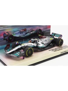   Minichamps - MERCEDES GP F1 W13E TEAM MERCEDES-AMG PETRONAS F1 N 44 6th MIAMI GP 2022 LEWIS HAMILTON SILVER GREEN