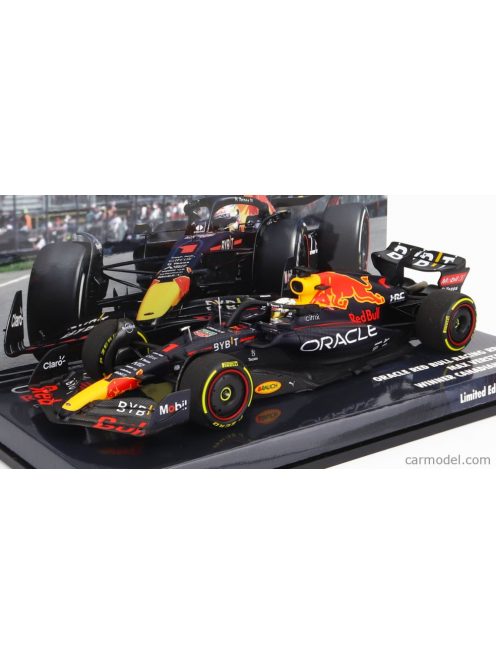 Minichamps - Red Bull F1  Rb18 Team Oracle Red Bull Racing N 1 Winner Canadian Gp World Champion 2022 Max Verstappen Matt Blue Yellow Red