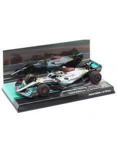   Minichamps - MERCEDES GP F1 W13E TEAM MERCEDES-AMG PETRONAS F1 N 44 2nd HUNGARIAN GP 2022 LEWIS HAMILTON SILVER GREEN