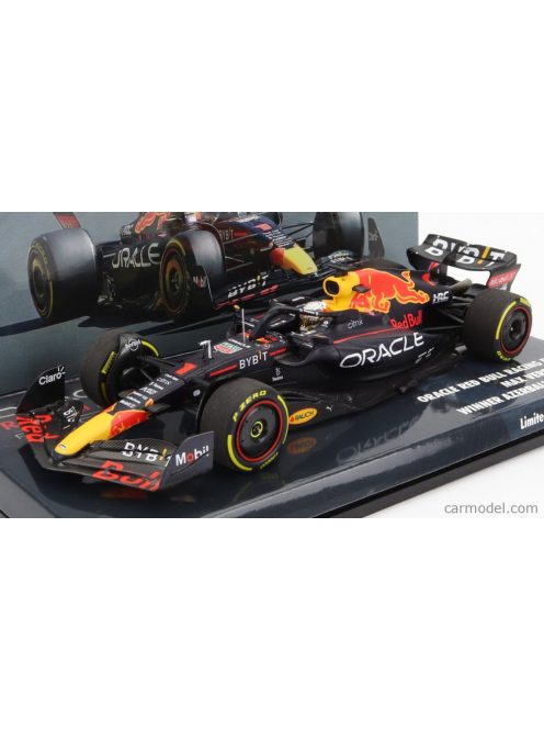 Minichamps - Red Bull F1 Rb18 Team Oracle Red Bull Racing N 1 World Champion Winner Azerbaijan Gp 2022 Max Verstappen Matt Blue Yellow Red