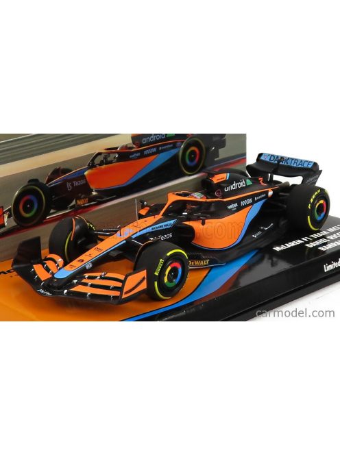 Minichamps - Mclaren F1 Mcl36 Mercedes Team Mclaren N 3 Bahrain Gp 2022 Daniel Ricciardo Orange Light Blue