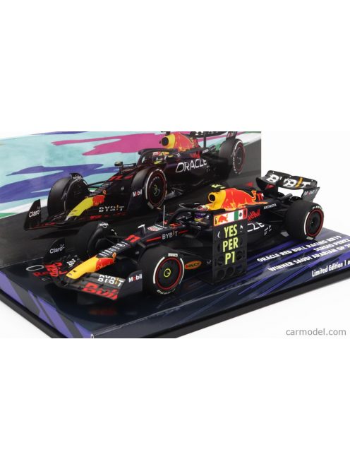 Minichamps - Red Bull F1  Rb19 Team Oracle Red Bull Racing N 11 Winner Saudi Arabian Gp 2023 Sergio Perez Matt Blue