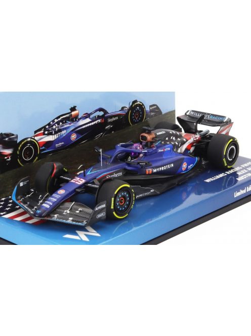 Minichamps - WILLIAMS F1  FW45 TEAM WILLIAMS RACING GULF N 23 AUSTIN USA GP 2023 ALEXANDER ALBON BLUE BLACK