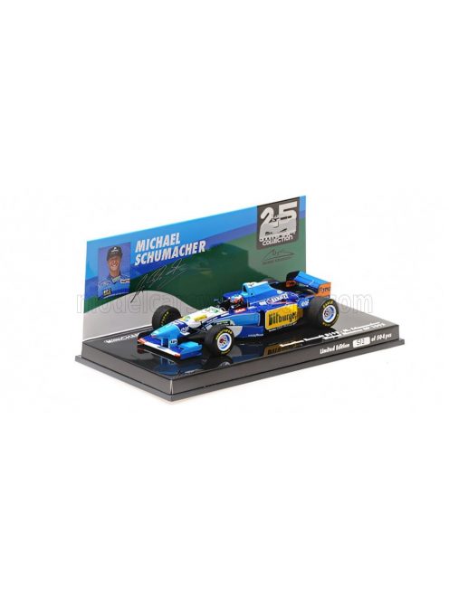 Minichamps - BENETTON F1 B195 TEAM MILD SEVEN RENAULT N 1 WORLD CHAMPION WINNER MONACO GP 1995 MICHAEL SCHUMACHER BLUE YELLOW