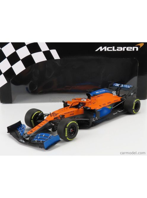 Minichamps - Mclaren F1 Mcl35 Renault Team Mclaren N 55 Austrian Gp 2020 Carlos Sainz Jr. Orange Blue