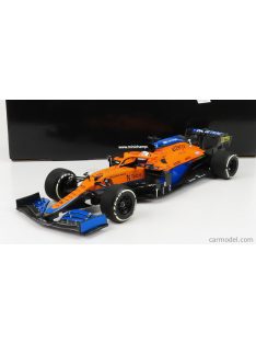   Minichamps - Mclaren F1 Mcl35L Mercedes M12 Eq Power+ Team Mclaren N 3 Winner Italy Gp 2021 Daniel Ricciardo Orange Light Blue