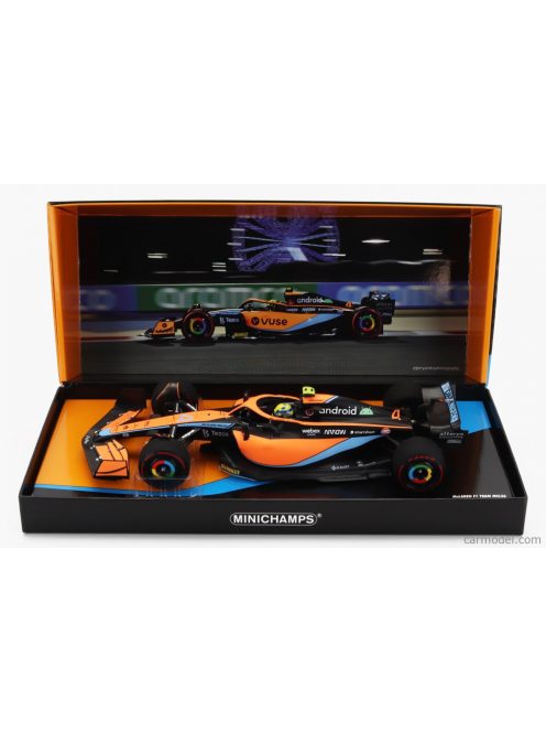 Minichamps - Mclaren F1 Mcl36 Mercedes Team Mclaren N 4 Bahrain Gp 2022 Lando Norris Orange Light Blue