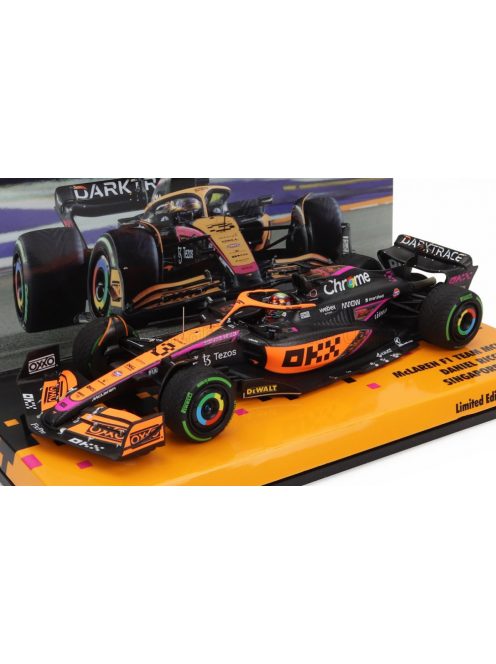 Minichamps - McLAREN F1  MCL36 MERCEDES TEAM MCLAREN N 3 5th SINGAPORE GP 2022 DANIEL RICCIARDO ORANGE BLACK FUCSIA