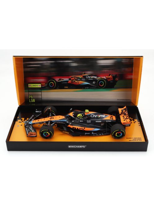 Minichamps - McLAREN F1  MCL60 TEAM McLAREN N 4 6th AUSTRALIAN GP WITH PIT BOARD 2023 LANDO NORRIS ORANGE BLACK