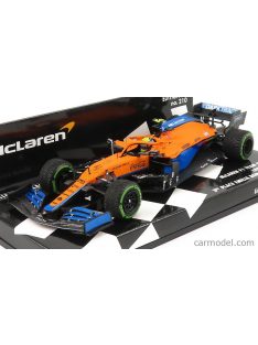   Minichamps - Mclaren F1 Mcl35L Mercedes M12 Eq Power+ Team Mclaren N 4 3Rd Emilia Romagna Italy Gp 2021 Lando Norris Orange Light Blue