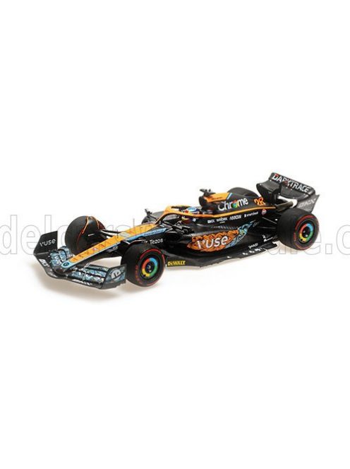 Minichamps - McLAREN  F1  MCL36 TEAM MCLAREN N 28 TEST ABU DHABI 2022 OSCAR PIASTRI ORANGE LIGHT BLUE