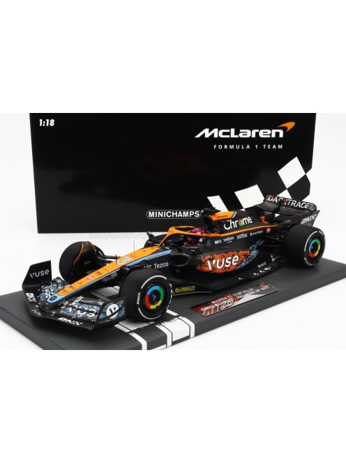 Minichamps - McLAREN  F1  MCL36 MERCEDES TEAM MCLAREN N 3 ABU DHABI GP 2022 DANIEL RICCIARDO ORANGE LIGHT BLUE