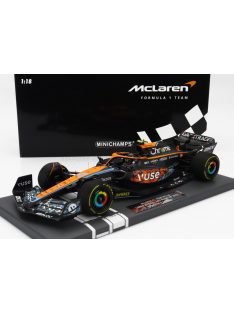   Minichamps - McLAREN  F1  MCL36 MERCEDES TEAM MCLAREN N 4 ABU DHABI GP 2022 LANDO NORRIS ORANGE LIGHT BLUE