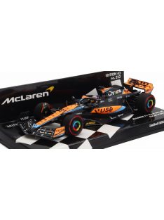   Minichamps - McLAREN F1  MCL60 TEAM McLAREN N 81 BAHRAIN GP 2023 OSCAR PIASTRI ORANGE BLUE BLACK