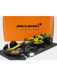   Minichamps - McLAREN F1  MCL38 TEAM MCLAREN N 4 4th MONACO GP (SENNA 30th ANNIVERSARY) 2024 LANDO NORRIS YELLOW GREEN BLACK