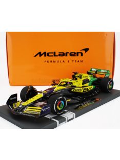   Minichamps - McLAREN F1  MCL38 TEAM MCLAREN N 81 2nd MONACO GP (SENNA 30th ANNIVERSARY) 2024 OSCAR PIASTRI YELLOW GREEN BLACK