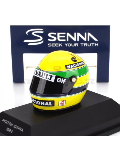 Minichamps - BELL HELMET F1  CASCO HELMET FW16 TEAM ROTHMANS RENAULT N 2 LAST RACE IMOLA GP 1994 AYRTON SENNA YELLOW GREEN