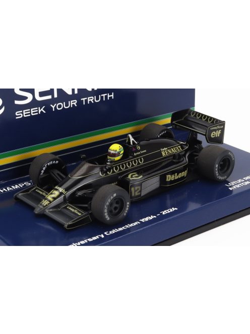 Minichamps - LOTUS F1  98T RENAULT TURBO N 12 SEASON DIRTY VERSION 1986 AYRTON SENNA BLACK GOLD