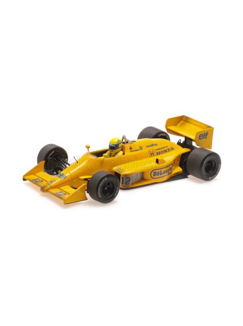 Minichamps - LOTUS F1  HONDA 99T N 12 WINNER MONACO GP DIRTY VERSION 1987 AYRTON SENNA - FIRST VICTORY F1 MONACO GP YELLOW