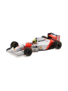   Minichamps - McLAREN F1  FORD MP4/8 V8 TEAM MARLBORO N 8 WINNER EUROPEAN BRITISH DONINGTON PARK GP WITH FLAG DIRTY VERSION 1993 AYRTON SENNA WHITE RED