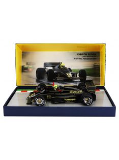   Minichamps - LOTUS F1  97T RENAULT TURBO TEAM LOTUS N 12 WINNER PORTUGAL GP DIRTY VERSION 1985 AYRTON SENNA BLACK