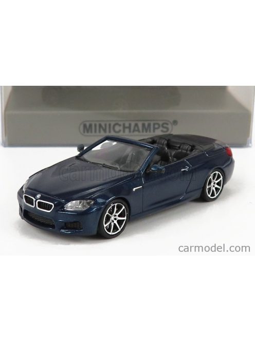 Minichamps - Bmw 6-Series M6 Cabriolet Open (F13) 2015 Blue Met