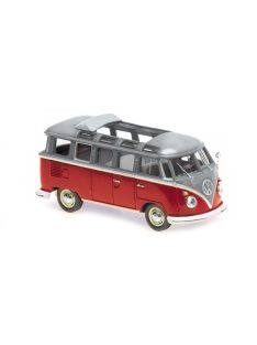 Minichamps - VOLKSWAGEN SAMBA MINIBUS 1961 GREY RED