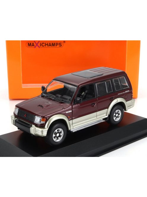 Minichamps - MITSUBISHI PAJERO LWB 2800 TURBO INTERCOOLER 1991 RED MET SILVER